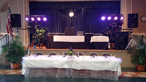  Professional DJ Setup at Lady
								of Hearts Hall - Wedding 09/2016